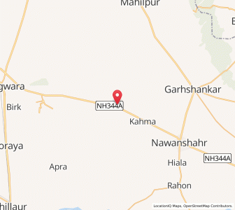 Map of Banga, Punjab
