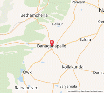 Map of Banganapalle, Andhra Pradesh