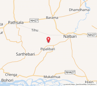 Map of Bangaon, Assam