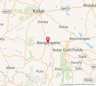 Map of Bangarpet, Karnataka