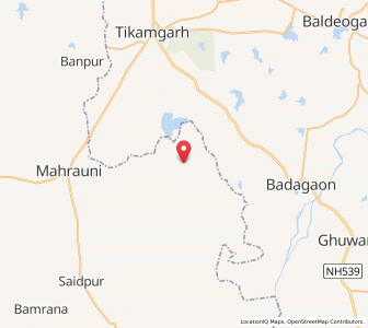 Map of Bangarua, Madhya Pradesh