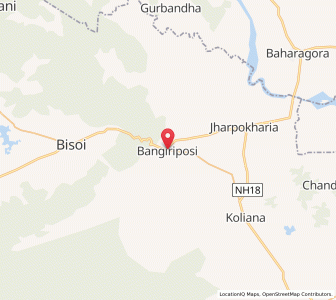 Map of Bangriposi, Odisha