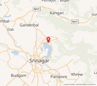 Map of Banigam, Kashmir