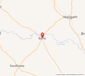 Map of Bansi, Uttar Pradesh