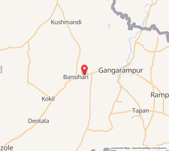 Map of Bansihari, West Bengal