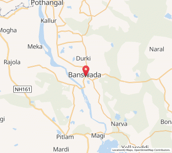 Map of Banswada, Andhra Pradesh