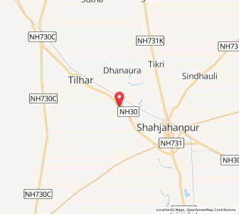 Map of Banthra, Uttar Pradesh