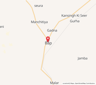 Map of Bap, Rajasthan
