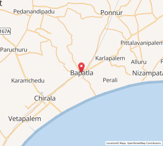 Map of Bapatla, Andhra Pradesh