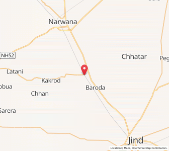 Map of Bara Uchāna, Haryana