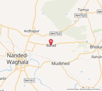Map of Barad, Maharashtra