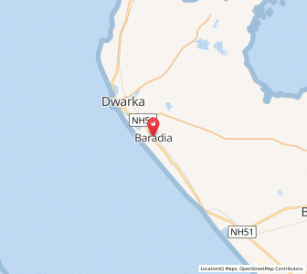 Map of Barada, Gujarat