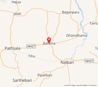 Map of Barama, Assam