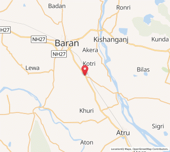 Map of Barana, Rajasthan