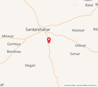 Map of Bararasar, Rajasthan