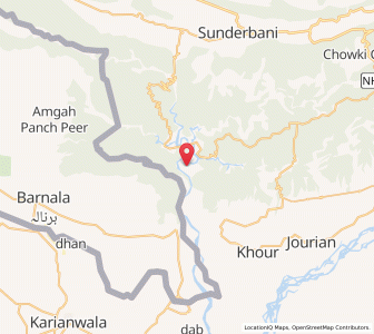 Map of Bararoh, Kashmir