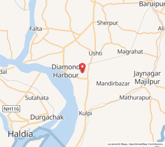 Map of Bardon, West Bengal