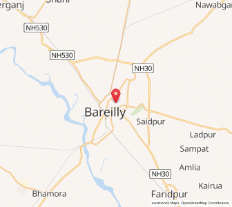 Map of Bareilly, Uttar Pradesh