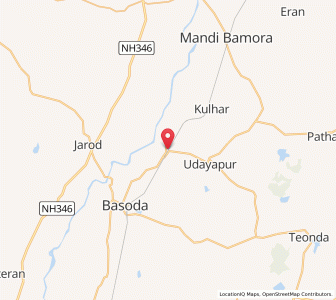 Map of Bareth, Madhya Pradesh