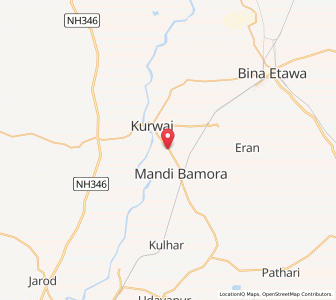 Map of Baretha, Madhya Pradesh