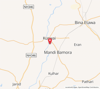 Map of Barethi, Madhya Pradesh