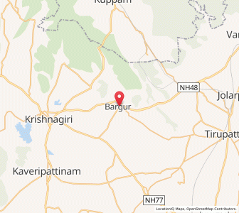Map of Barguru, Tamil Nadu
