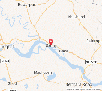 Map of Barhaj, Uttar Pradesh