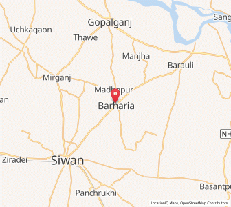Map of Barharia, Bihar