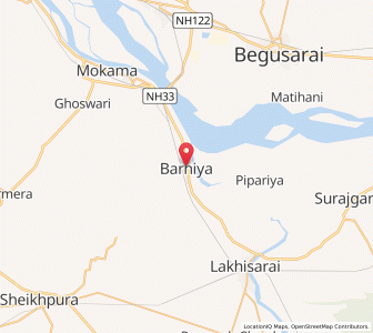 Map of Barhiya, Bihar