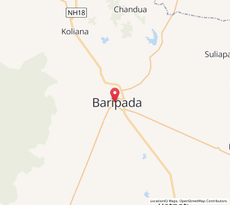 Map of Baripada, Odisha