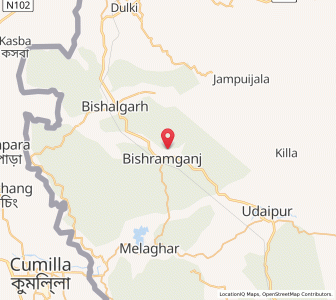 Map of Barjala, Tripura