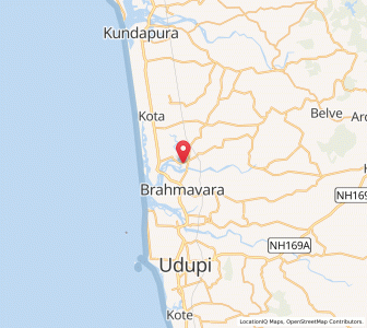 Map of Barkur, Karnataka
