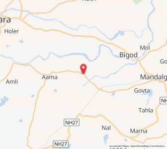 Map of Barlias, Rajasthan