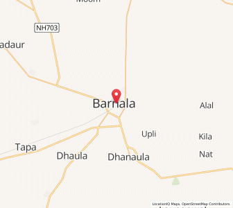 Map of Barnala, Punjab