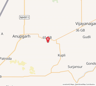 Map of Baror, Rajasthan