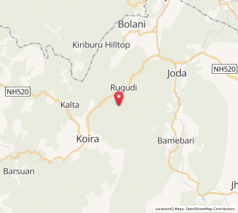 Map of Barpoda, Odisha