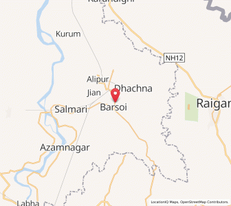 Map of Barsoi, Bihar