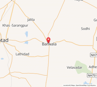Map of Barvala, Gujarat