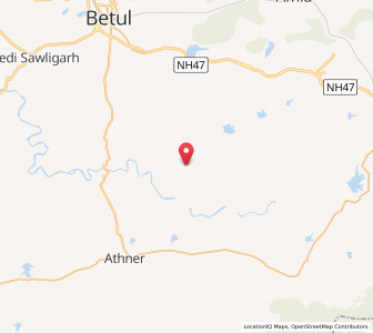 Map of Barvi, Madhya Pradesh