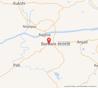 Map of Barwani, Madhya Pradesh