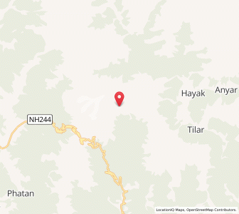 Map of Baryinnar, Kashmir