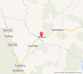 Map of Basia, Jharkhand