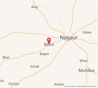 Map of Basni, Rajasthan