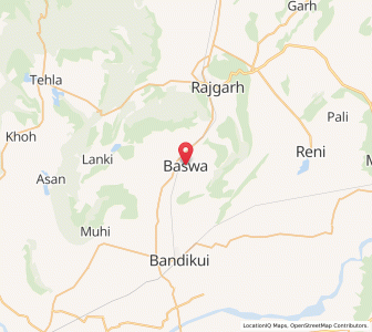 Map of Baswa, Rajasthan