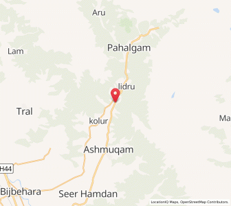 Map of Batakut, Kashmir