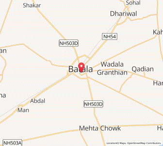 Map of Batala, Punjab