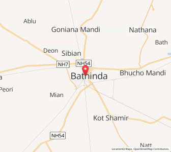 Map of Bathinda, Punjab