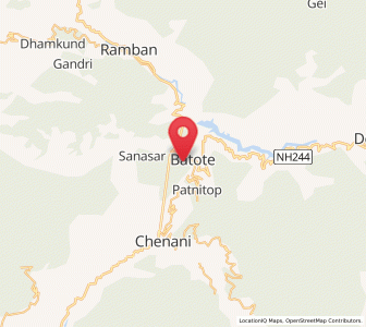 Map of Batoti, Kashmir