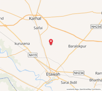 Map of Baurain, Uttar Pradesh