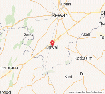 Map of Bawal, Haryana